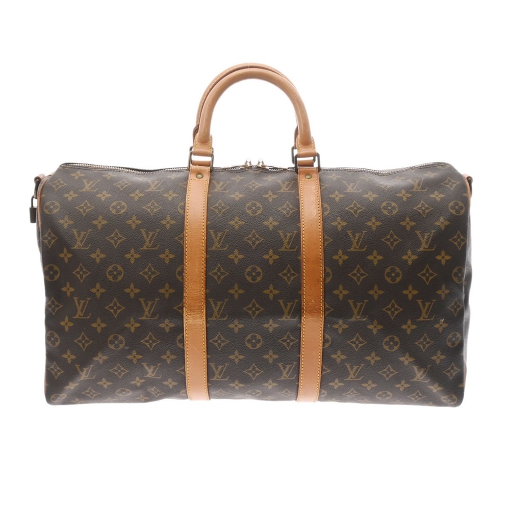 Louis Vuitton Monogram Keepall Bandouliere 50 Brown M41416 Unisex Canvas Boston
